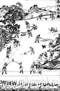Возведение стен новой столицы в излучине реки Ло (лона чэн вэй ту 洛汭成位图)